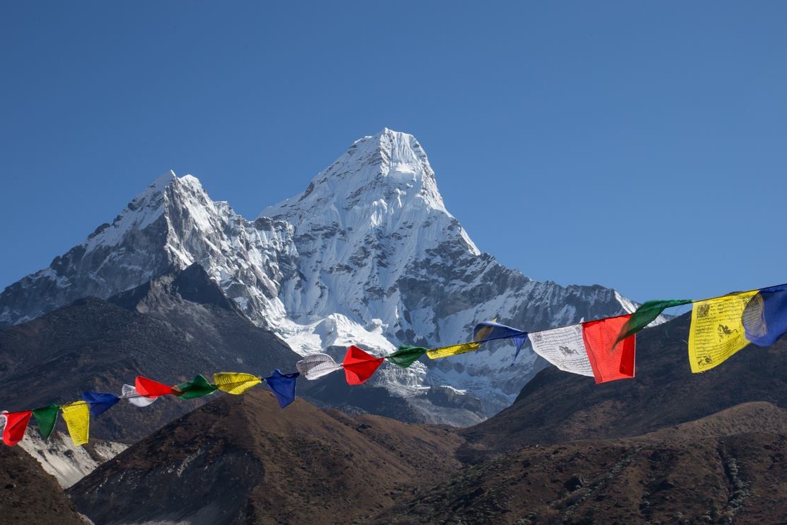 Ama Dablam Base Camp mountain in Nepal, Asia